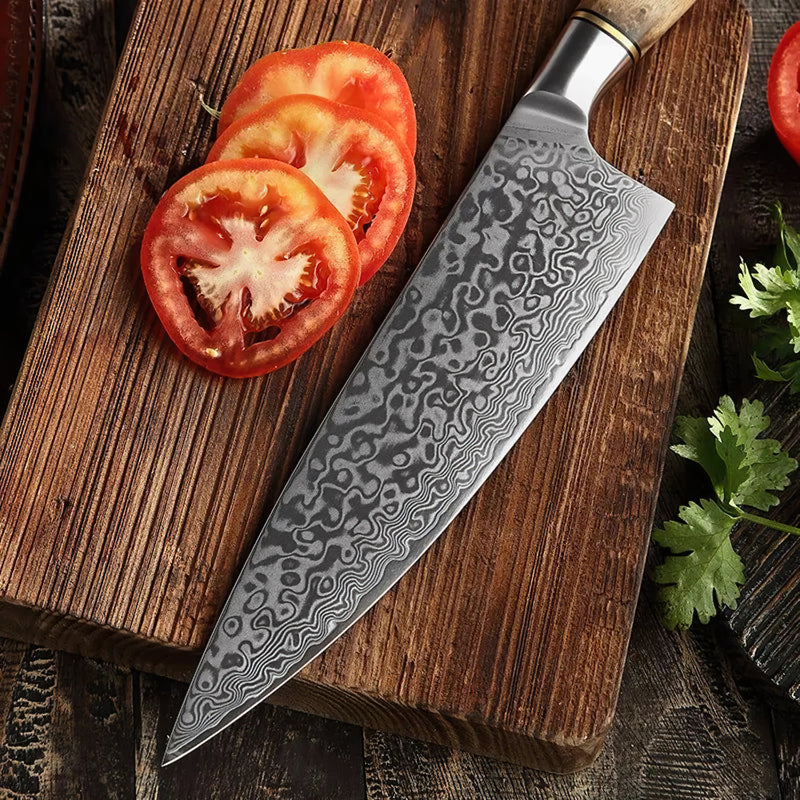 Professional Damascus Chef Knife Set - 6 Pieces - B30M Series