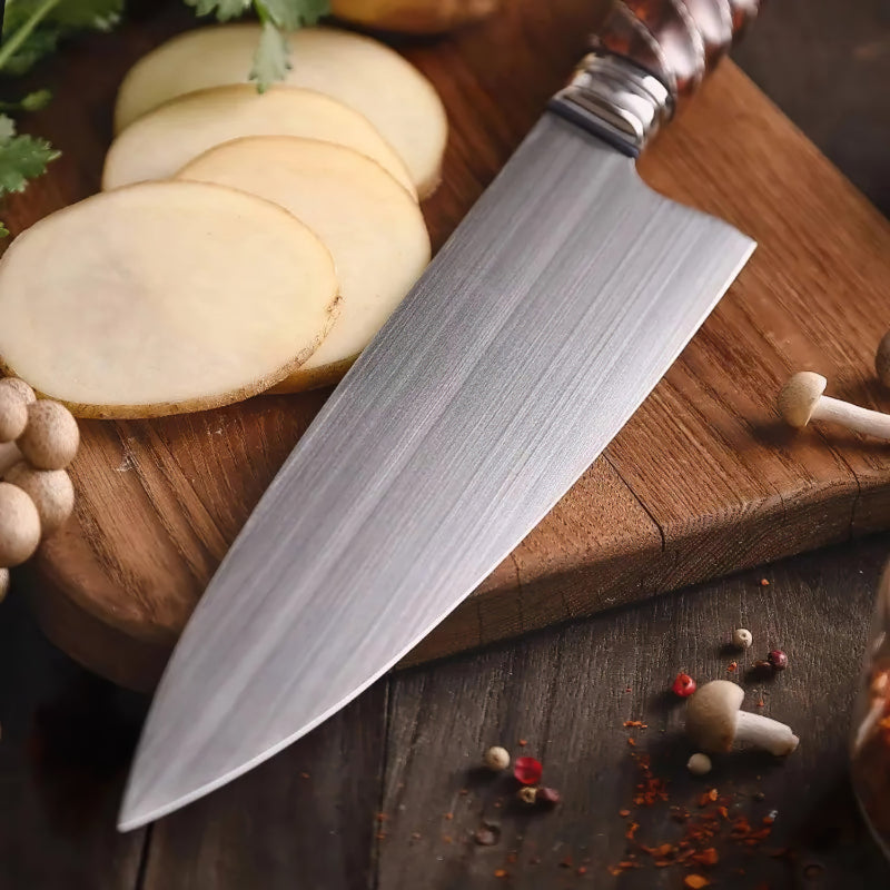 Chef Knife 21.5cm Bohler M390 Steel - Crown Series