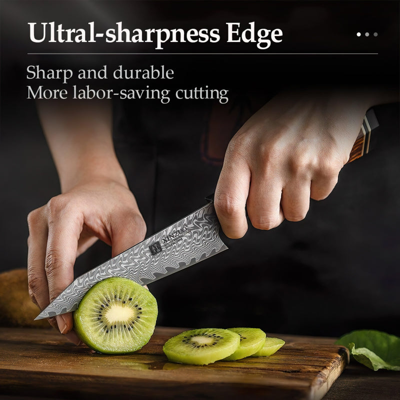 Xinzuo Professional Utility Knife Damascus Steel Zhen Series