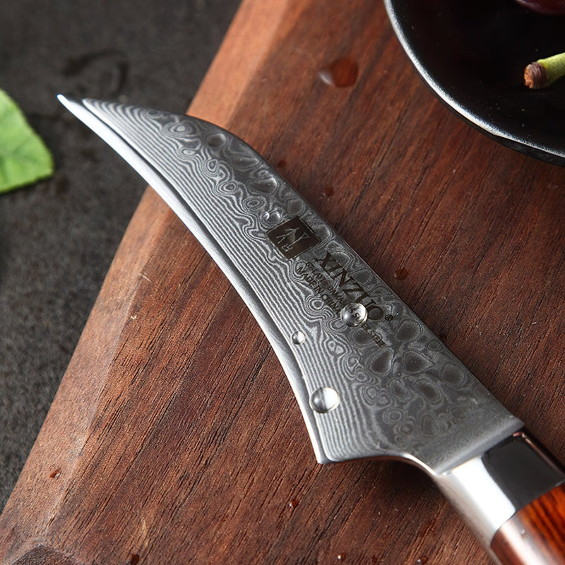 Xinzuo Professional Fruit Knife Damascus Steel Yun Series