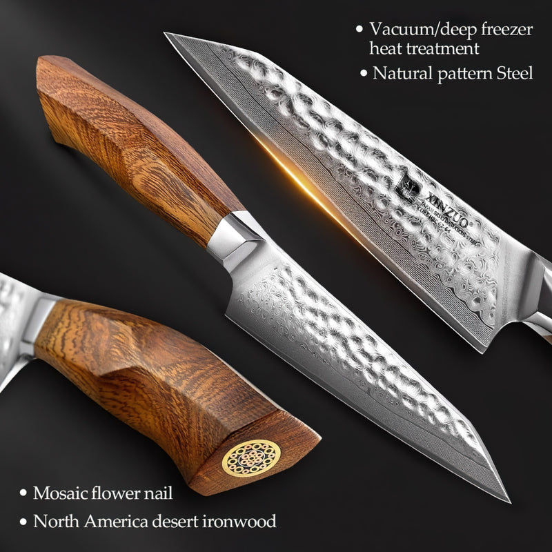 Xinzuo Professional Utility Knife Damascus Steel Stria Feng Series