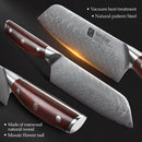 Xinzuo Professional Santoku Knife Damascus Steel Yi Series