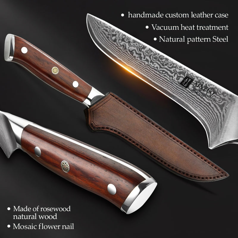 Professional Boning Knife Damascus Steel Yu Series