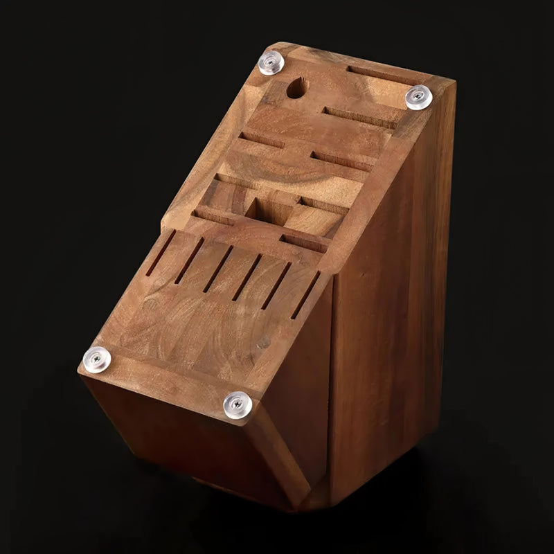 16 Slots Knife Block - Acacia Wood