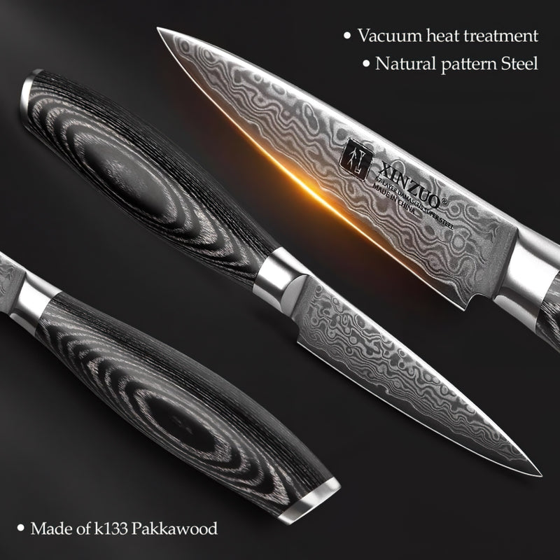 Xinzuo Professional Paring Knife Damascus Steel Ya Series