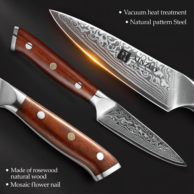 Professional Paring Knife Damascus Steel Yu Series