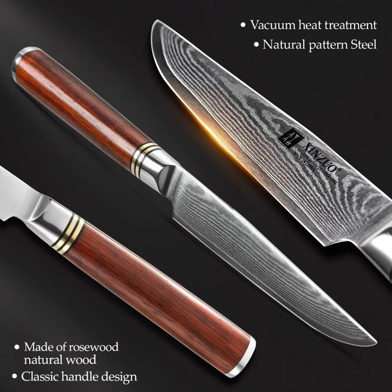 Xinzuo Professional Steak Knife Damascus Steel He Series