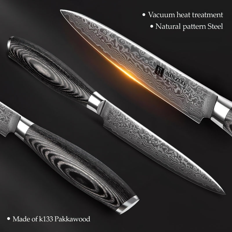 Xinzuo Professional Utility Knife Damascus Steel Ya Series