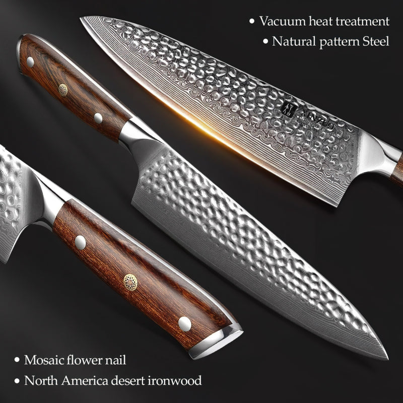 Xinzuo Professional Chef Knife Damascus Steel Stria Yu Series