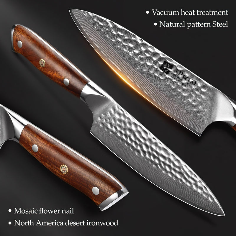 Xinzuo Professional Chef Knife Damascus Steel 6.5 inch Stria Yu Series