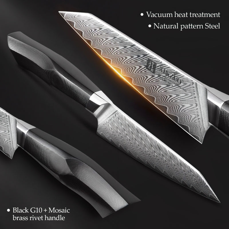 Xinzuo Professional Utility Knife Damascus Steel Feng Series