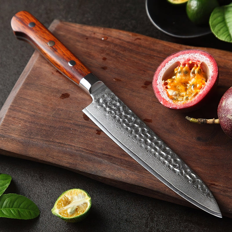 Xinzuo Professional Utility Knife Damascus Steel Yun Series