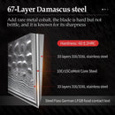 Xinzuo Professional Nakiri Knife Damascus Steel Stria He Series