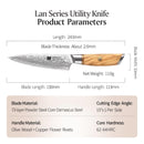Xinzuo Professional Utility Knife Damascus Steel Lan Series