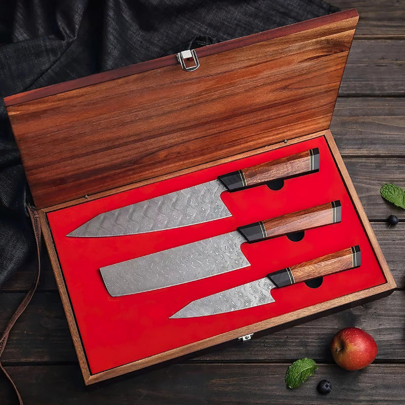 3pcs Knife Set 110 layers Damascus Steel F2Z Series