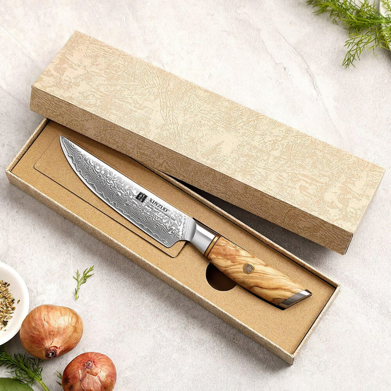 Xinzuo Professional Steak Knife Damascus Steel Lan Series