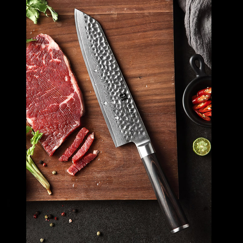 Xinzuo Professional Chef Knife Damascus Steel Stria He Series