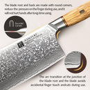 Xinzuo Professional Bone Chopper Knife Damascus Steel Lan Series