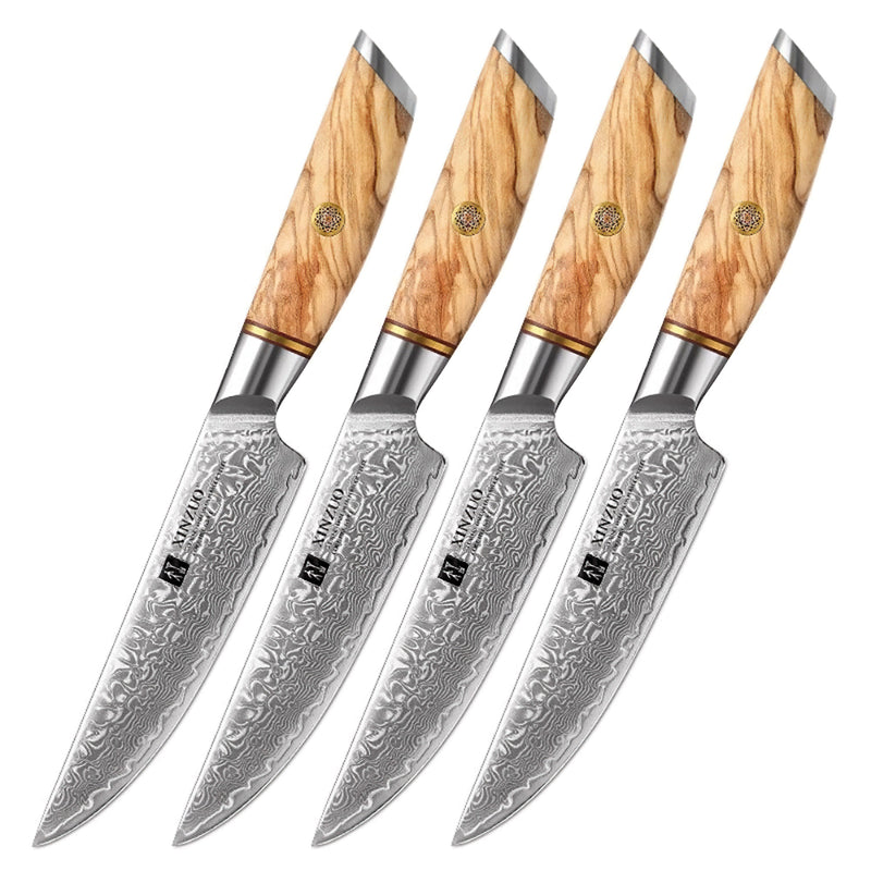 Xinzuo Professional Steak Knife Damascus Steel Lan Series