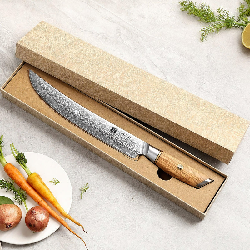 Xinzuo Professional Carving Knife Damascus Steel Lan Series