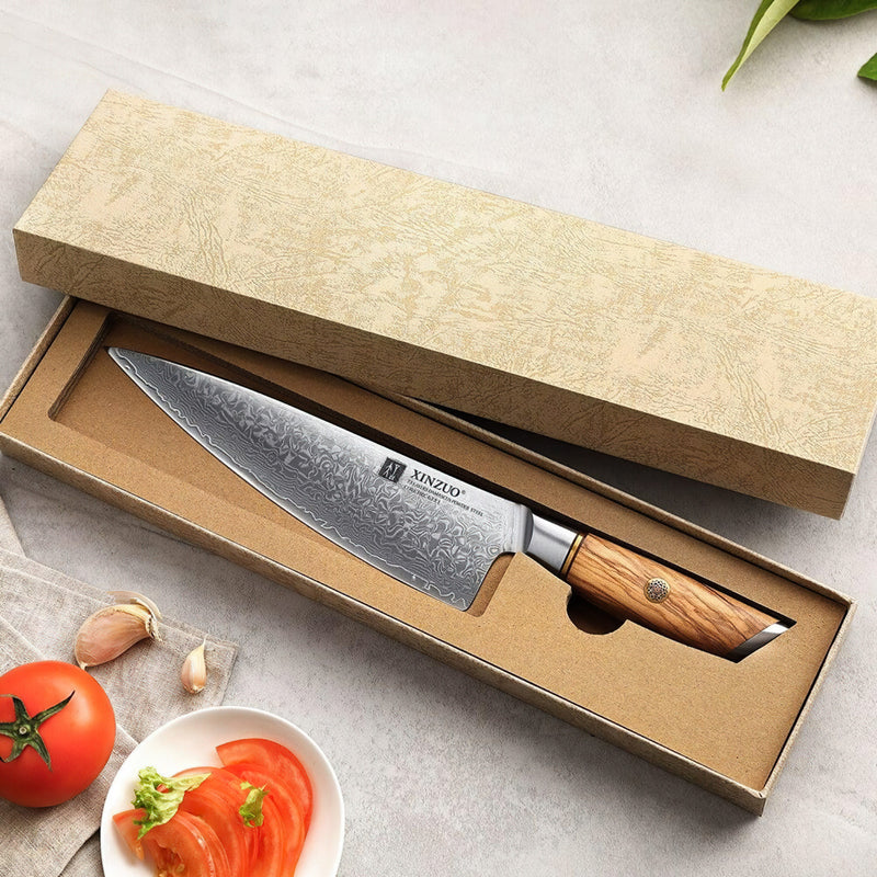 Xinzuo Professional Chef Knife Damascus Steel Lan Series