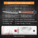 Xinzuo Professional Utility Knife Damascus Steel He Series