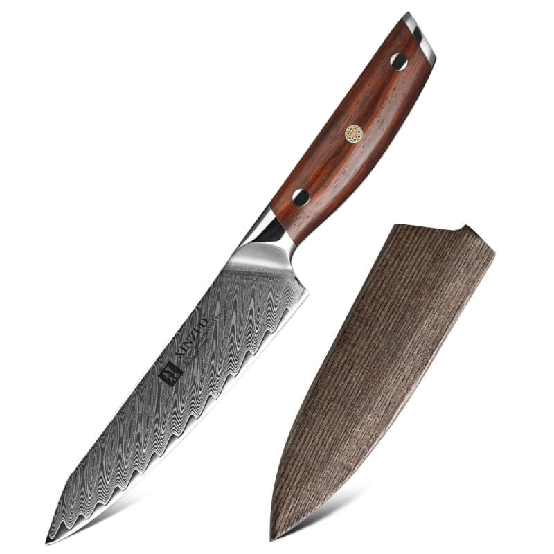 Xinzuo Professional Utility Knife Damascus Steel Yi Series