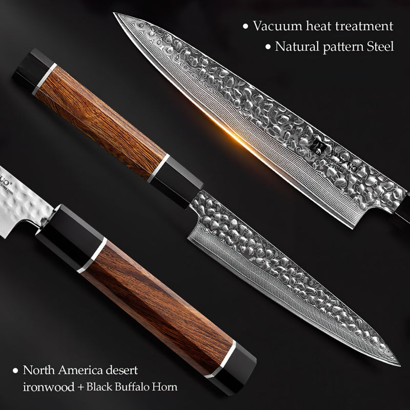 Xinzuo Professional Damascus Kitchen Knife Set 2 Pieces Stria Zhen Series