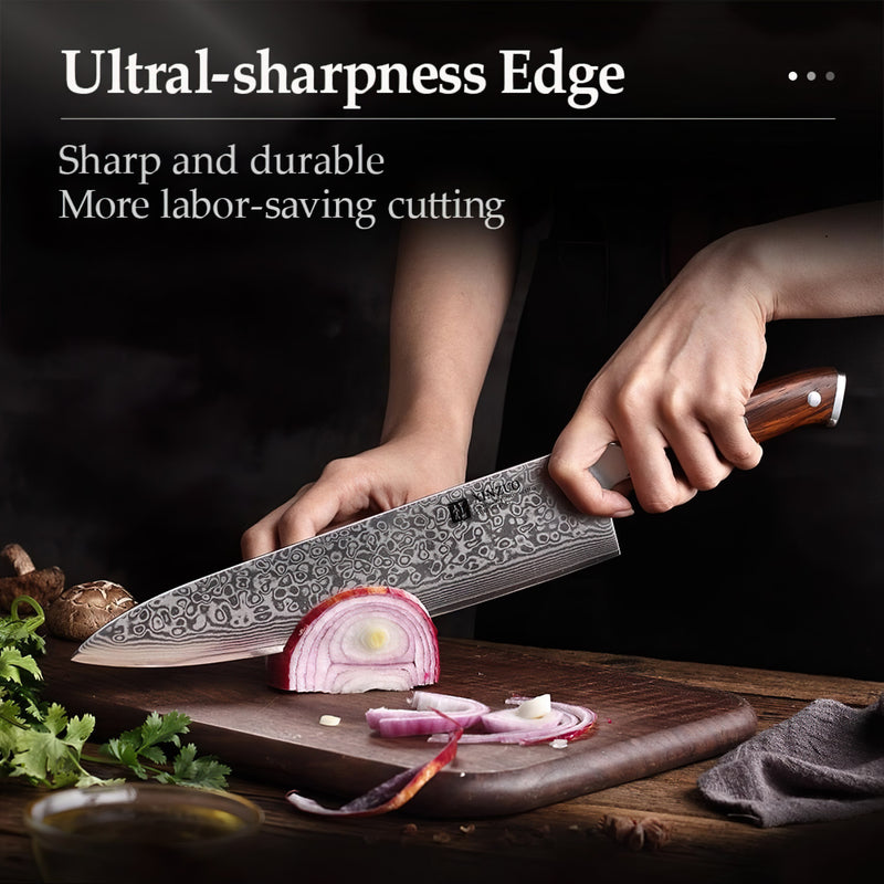 Professional Chef Knife Damascus Steel 10 inch Yu Series