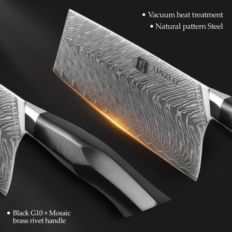 Professional Damascus Cleaver Knife