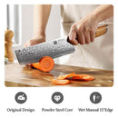 Professional Damascus Nakiri Knife